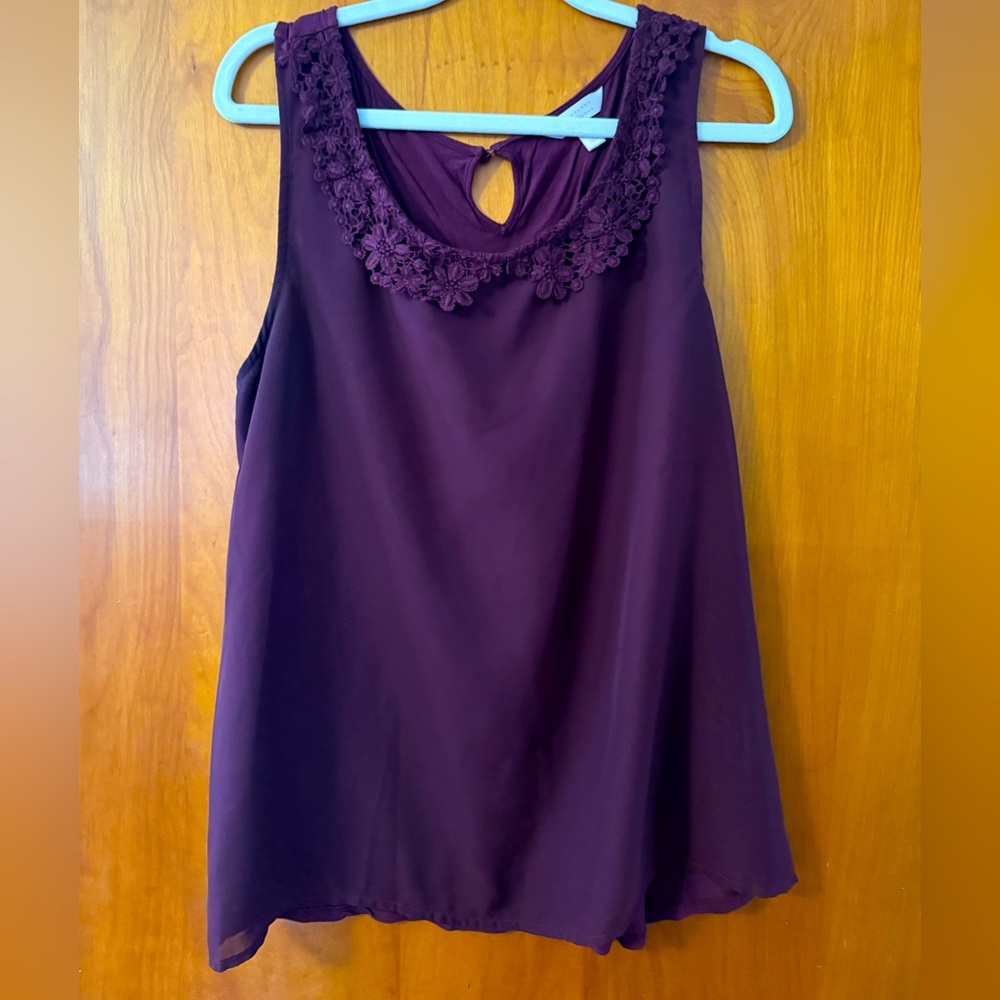Lauren Conrad XL Plum blouse